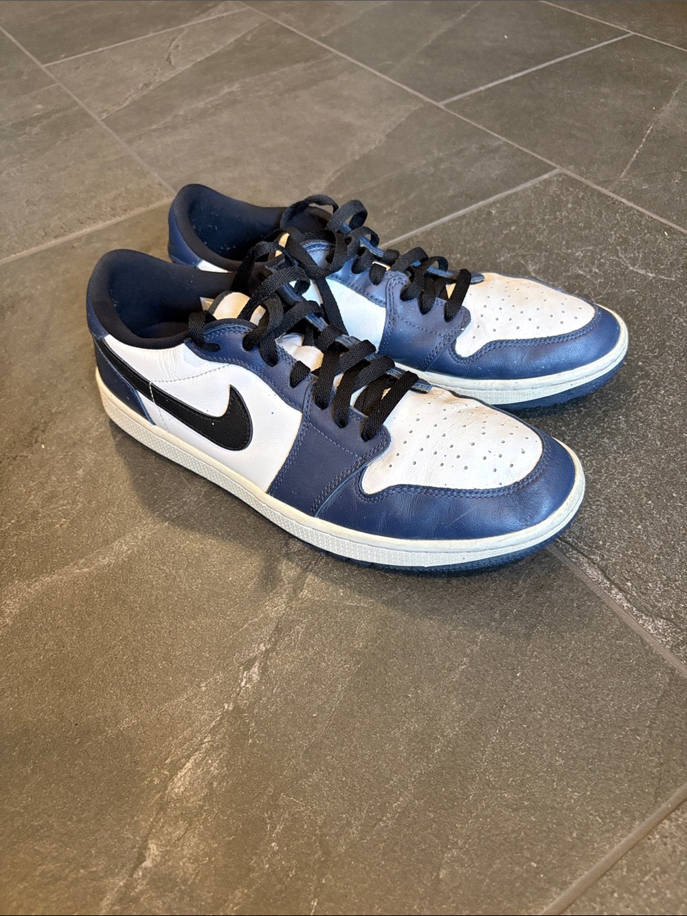 Jordan Men’s Golf Low-Top Sneakers - Navy, White, and Black